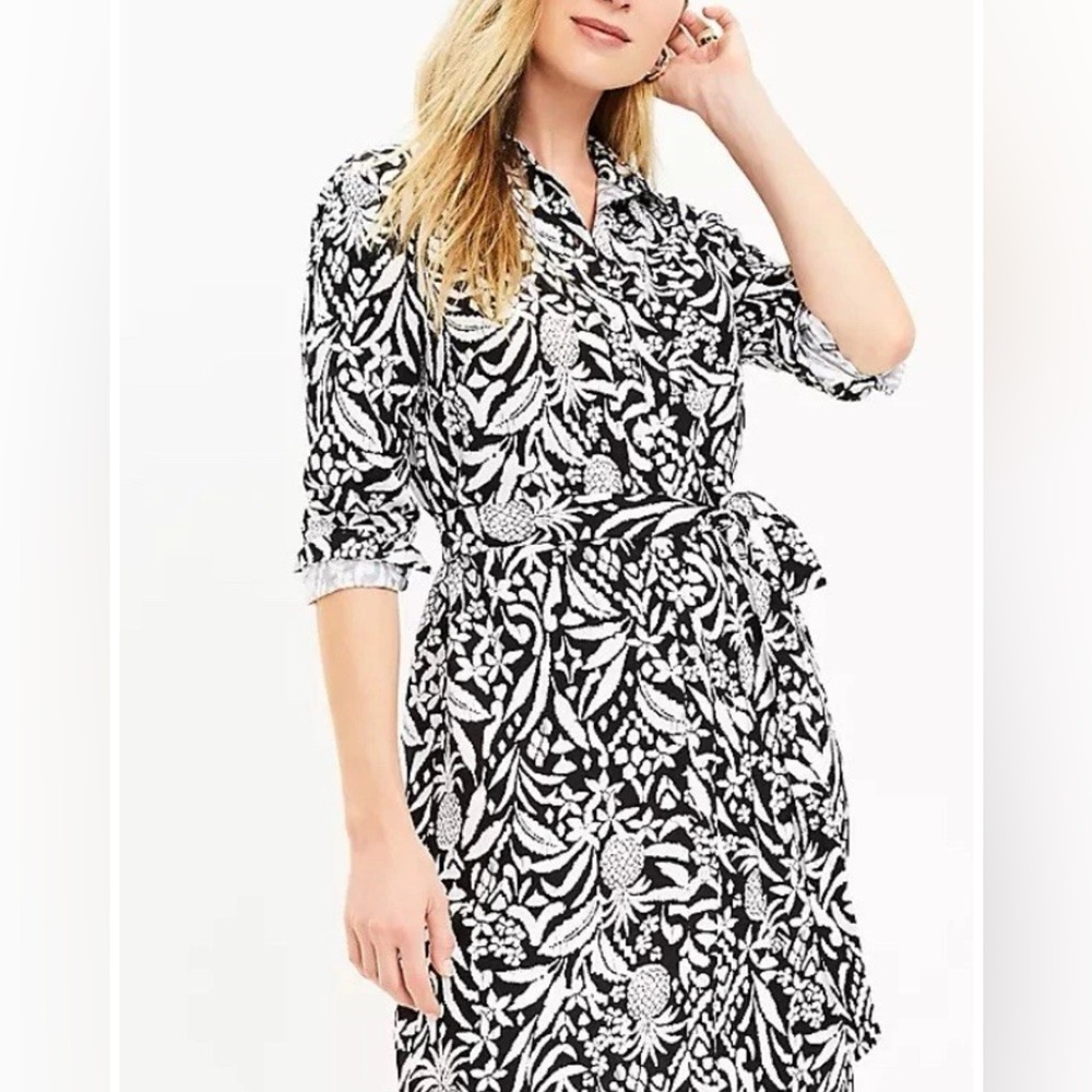 LOFT Pineapple Print Dress - Picture 3 of 6